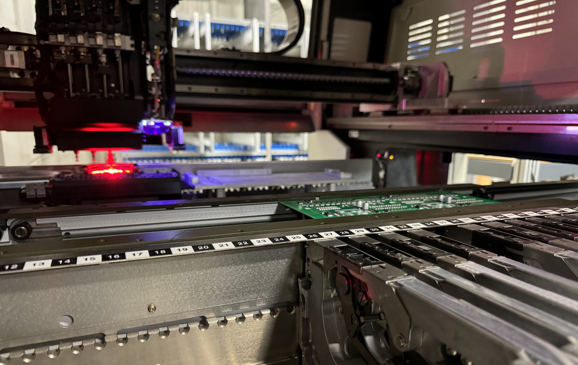 SMT CLOSE 25 Surface Mount Technology being Assembled onto PCB Board